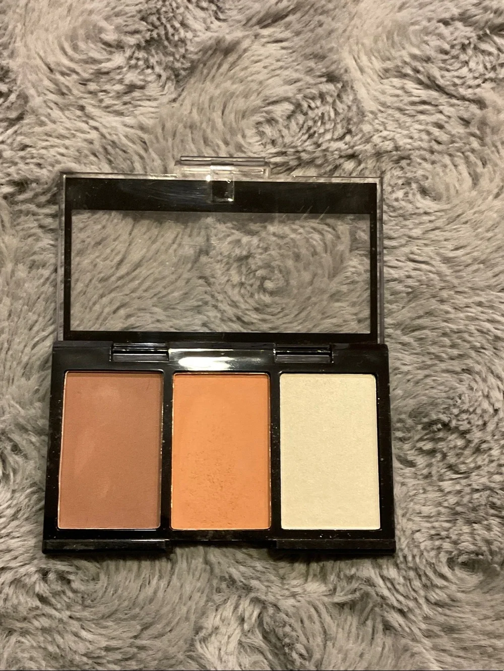 City Color Three-Shade Contour Palette — Brown, Orange & Cream